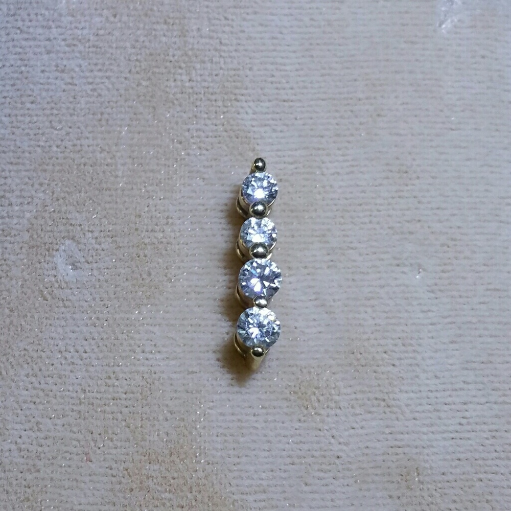 4 Diamond Drop Pendant